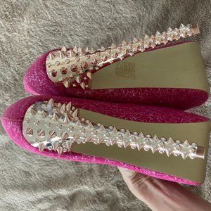 Pink platform spiked heels size 40